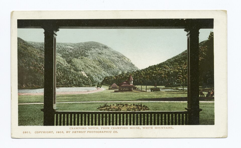 Crawford Notch State Park in New Hampshire — towering cliffs and fall foliage